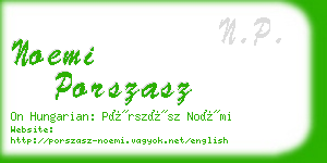 noemi porszasz business card